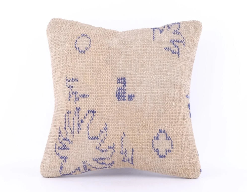 Kilim Pillowcase, Turkish Carpet Pillow Cover, Decorative Pillow, Bohemian Kilim