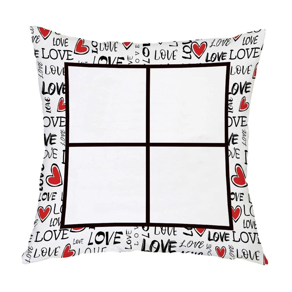 DIY Love Gift Sofa Bed Polyester Soft Cushion Cover Sublimation Blank Home Decor