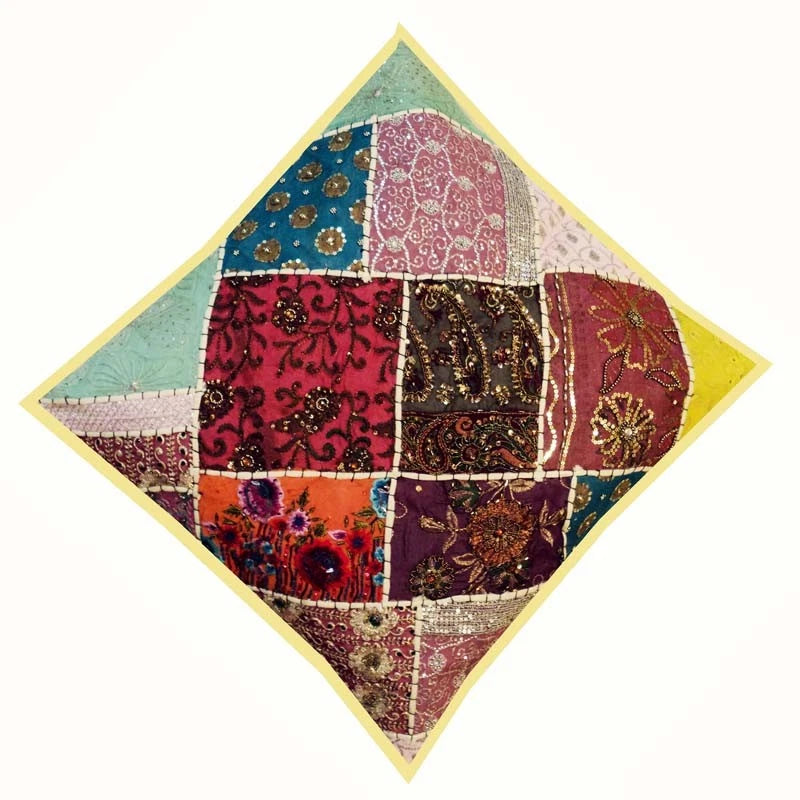 24" Patchwork Cotton Cushion Cover Decorative Throw Pillow Cover For Sofa/Bed