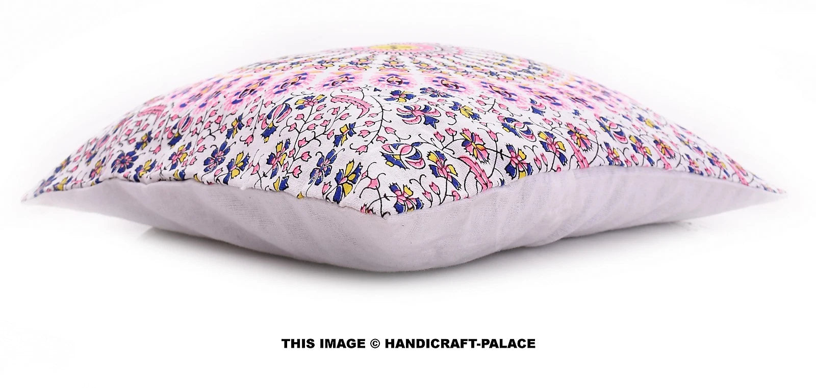 Mandala Printed Cushion Cover Throw Pink Pillow Case Cotton Sofa Bed Decor 16"