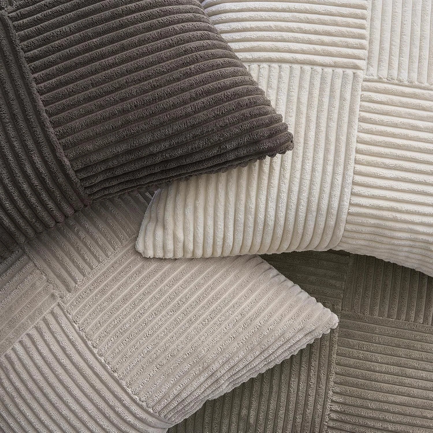 Topfinel Decorative Neutral Gray Throw Pillow Covers for Couch,Boho Cozy Soft Cu