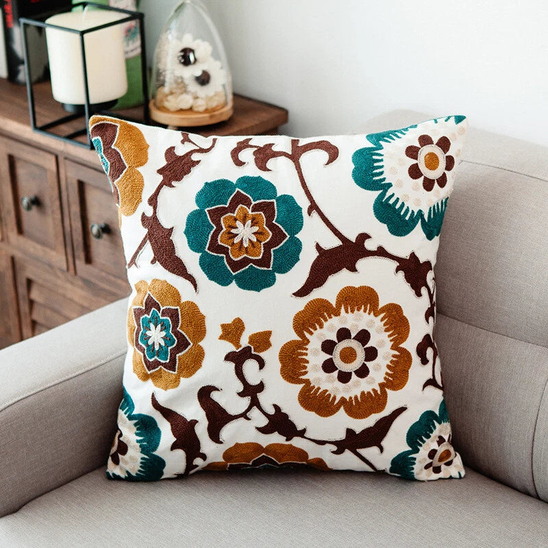 Boho Cushion Cover Bohemian Throw Pillow Case Ethnic Sofa Bed Embroidery NEW