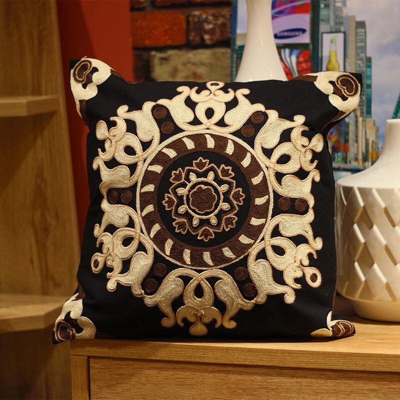 Boho Cushion Cover Bohemian Throw Pillow Case Ethnic Sofa Bed Embroidery NEW