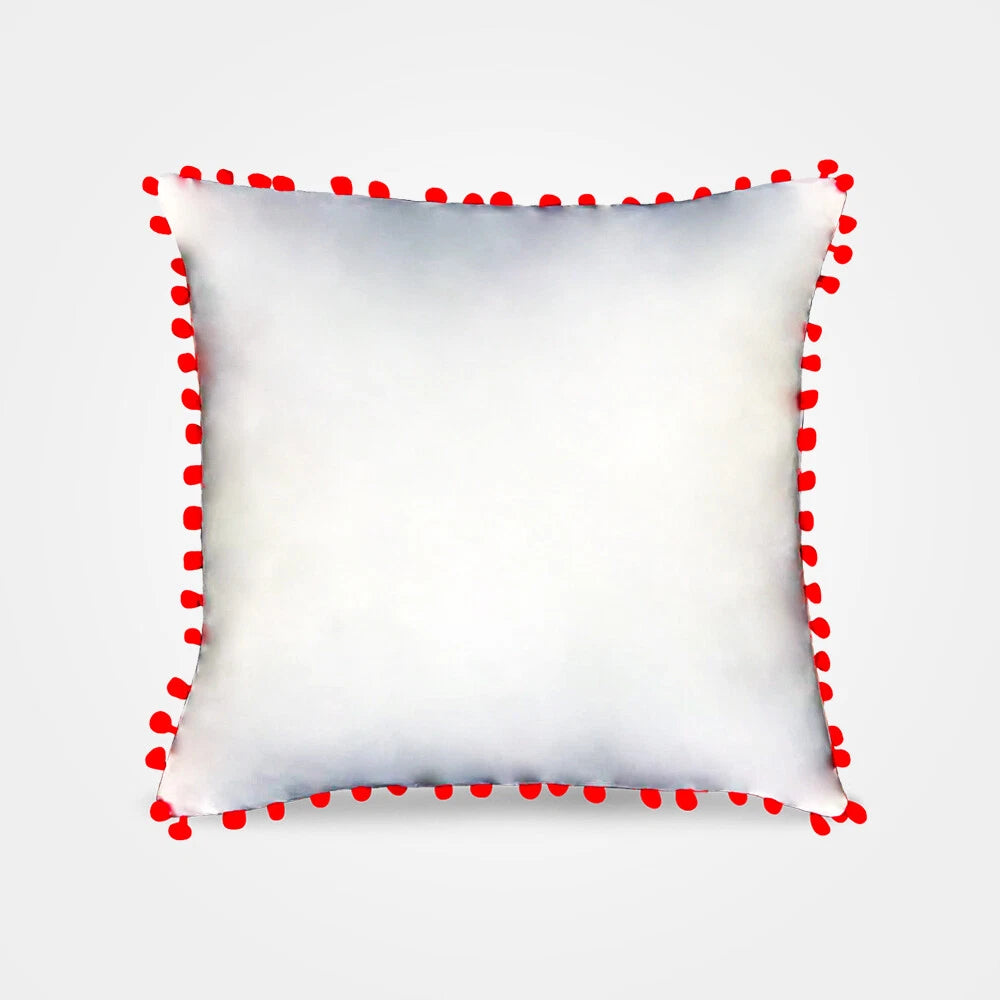20pcs Sublimation Blank Pillow Case Soft Pom Ball Home Decor Sofa Cushion Cover