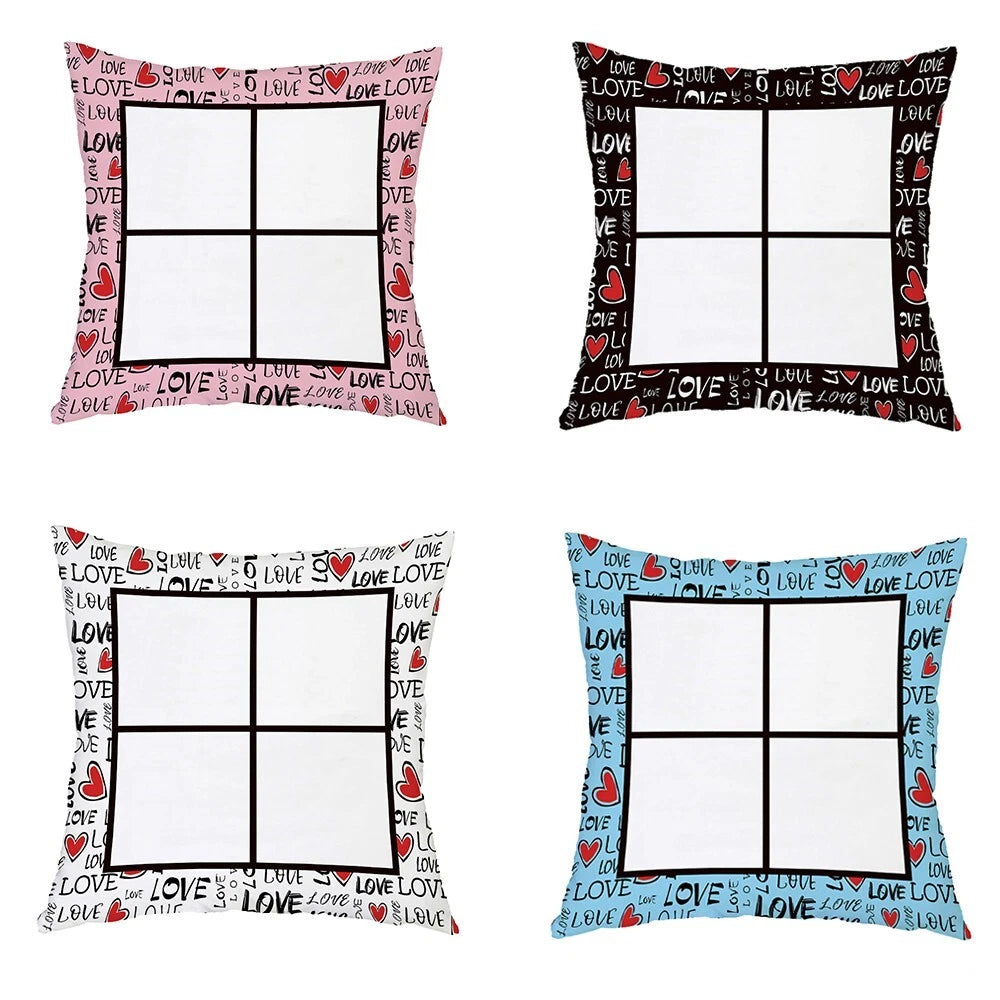 DIY Love Gift Sofa Bed Polyester Soft Cushion Cover Sublimation Blank Home Decor