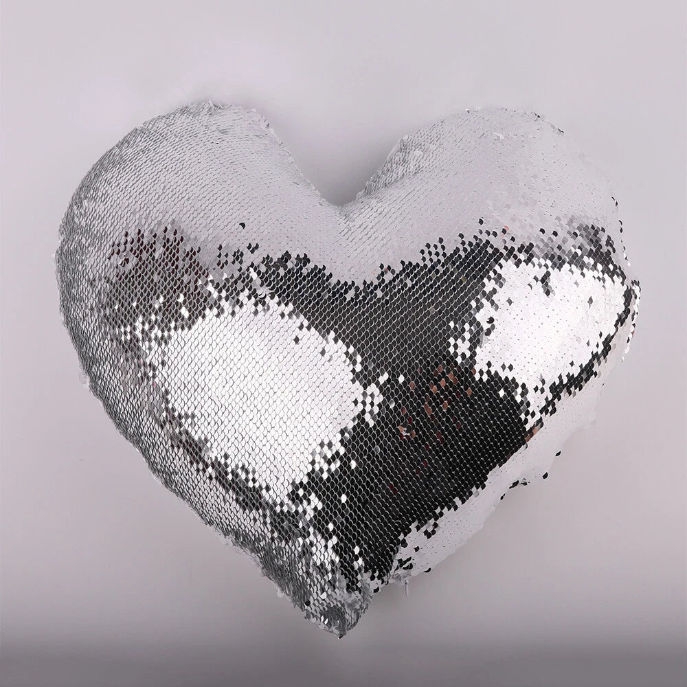 Sublimation Blank Reversible Sequin Pillow Case Cushion Cover for Home Sofa Car