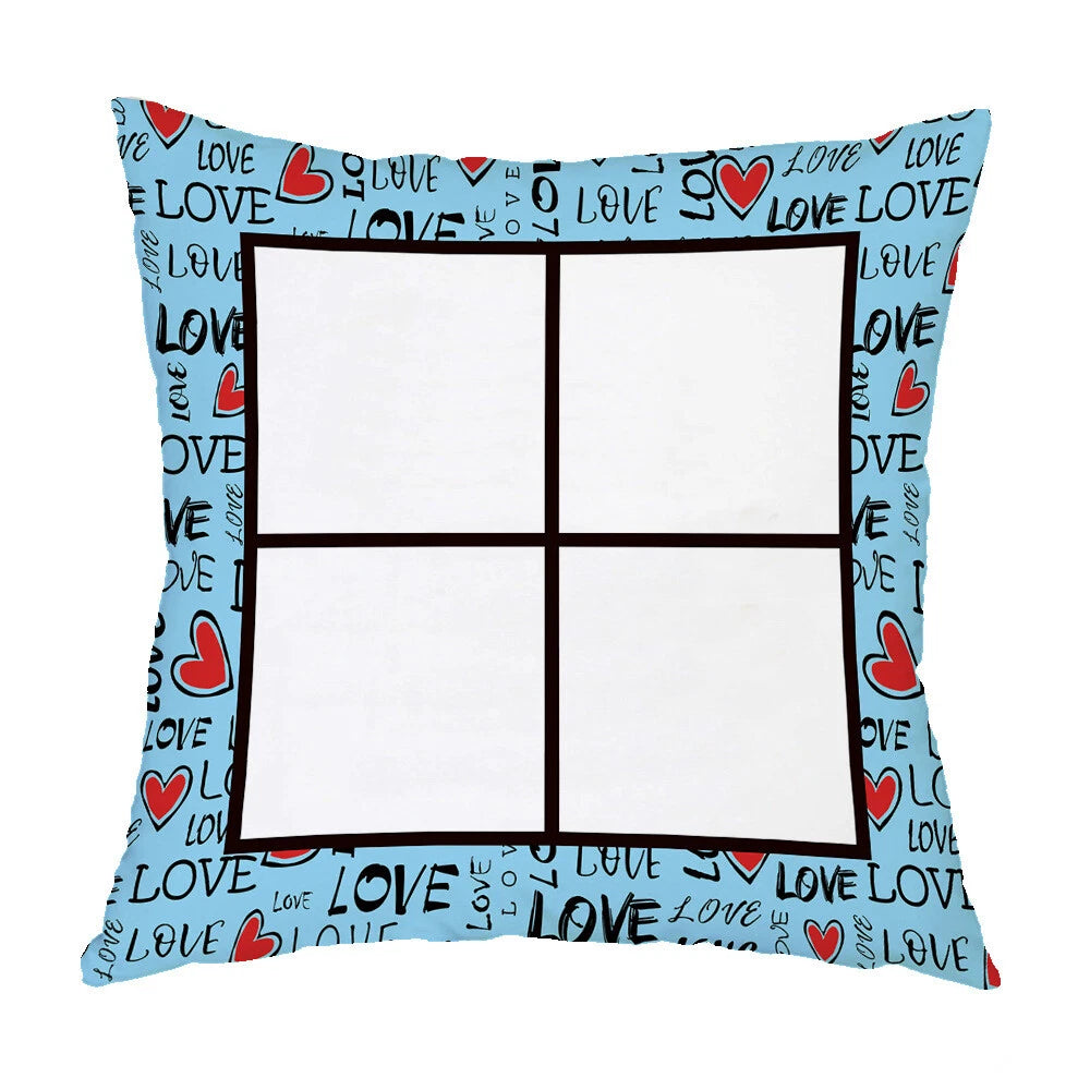 DIY Love Gift Sofa Bed Polyester Soft Cushion Cover Sublimation Blank Home Decor