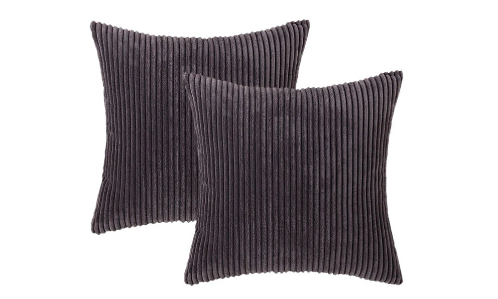 Striped Velvet Cushion Covers – Soft Decorative Pillowcases for Sofa & Bed
