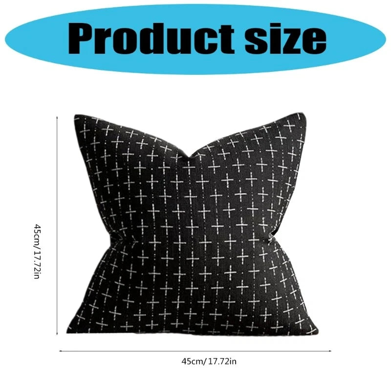 Decorative Cushion Cover Cotton Linen Texture Pillowcase For Couch Or Bed