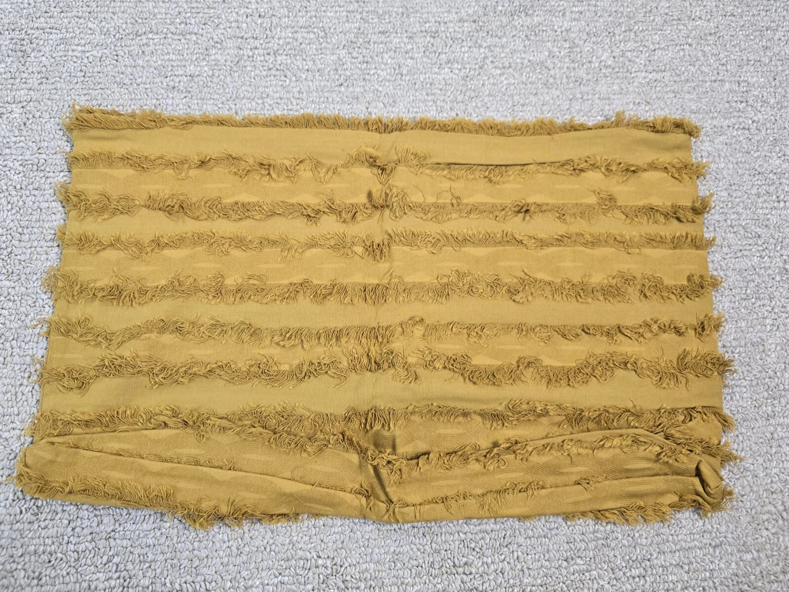 Fringe Yellow 12x19 Cushion Throw Cover Pillow Case Bed Chair Couch Decor Zip