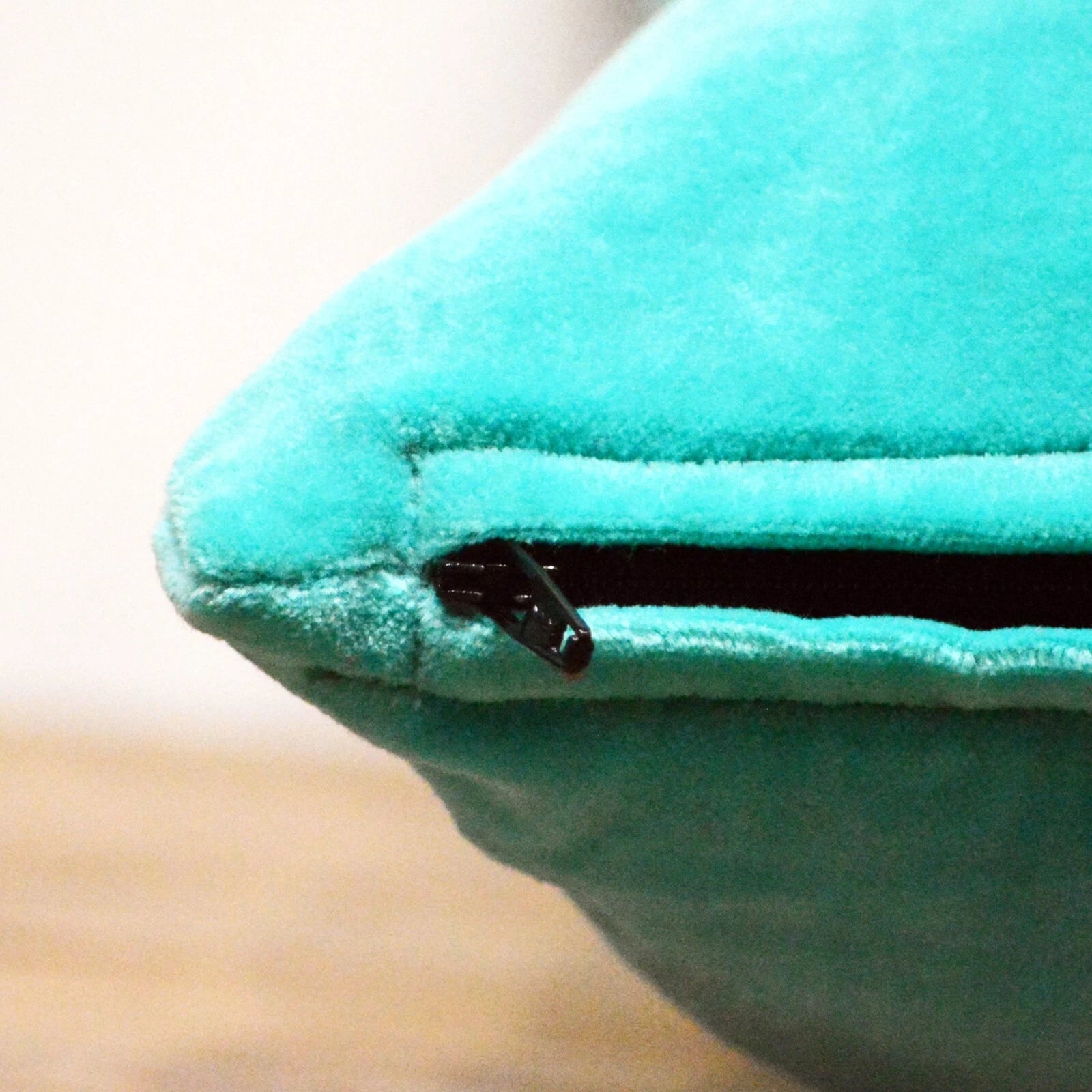 Set of 2 Aqua Velvet Cushion Covers 18x18 | Soft Throw Pillow Cases for Sofa/Bed