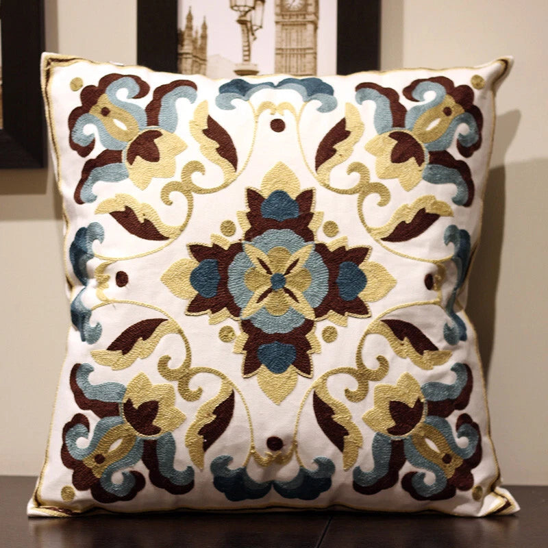 Boho Cushion Cover Bohemian Throw Pillow Case Ethnic Sofa Bed Embroidery NEW
