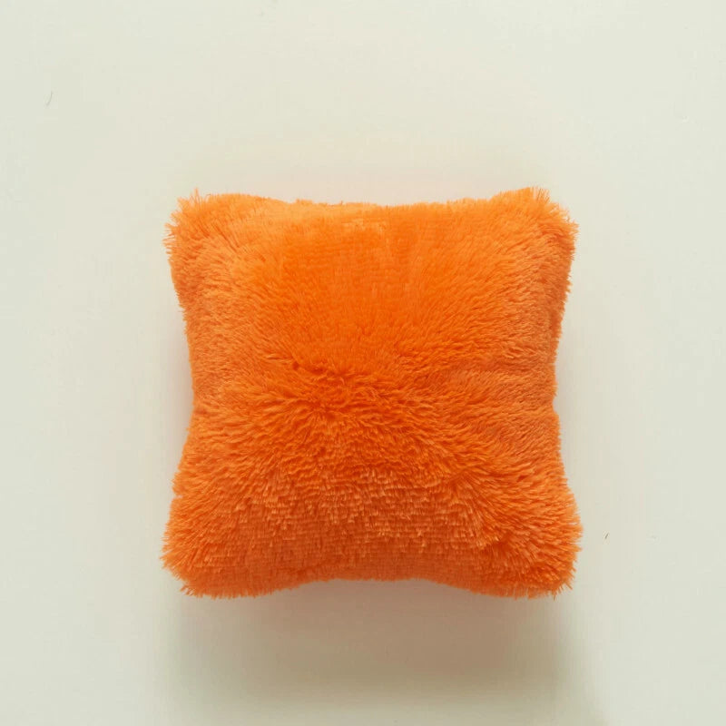 Fluffy Faux Fur Shaggy Pillow Case Plush Cushion Cover Sofa Bed Home Decor 17"