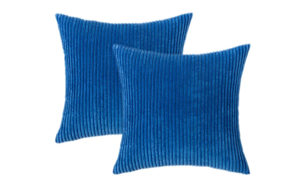 Striped Velvet Cushion Covers – Soft Decorative Pillowcases for Sofa & Bed