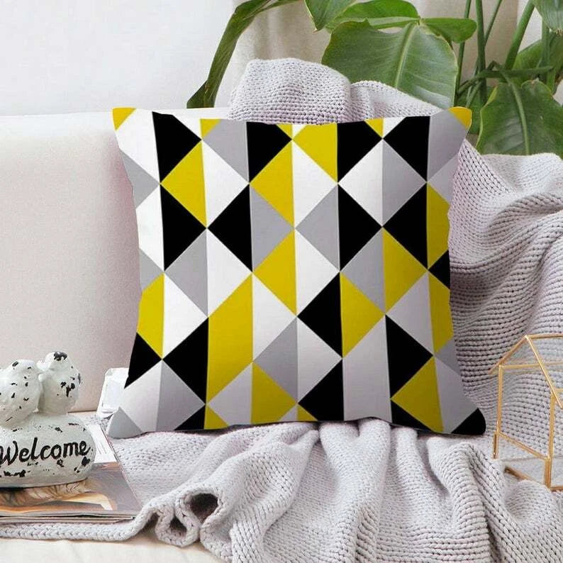 Geometric Shapes Cushion Covers Pillow Case Square 45cm x 45cm Sofa Home Decor