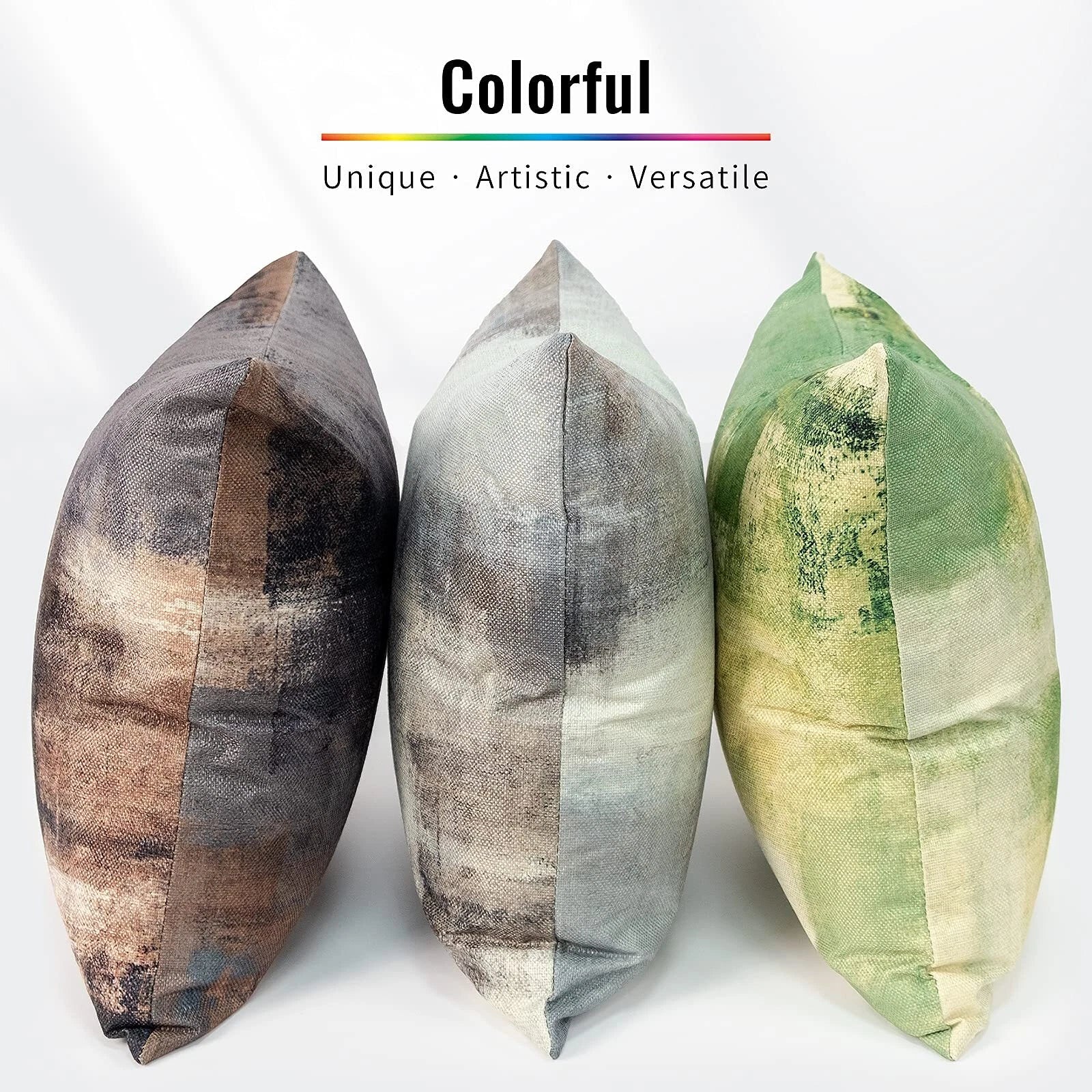 Set of 4 Brown Throw Pillow Covers Throw Couch Bed Cushion Pillowcases 20x20