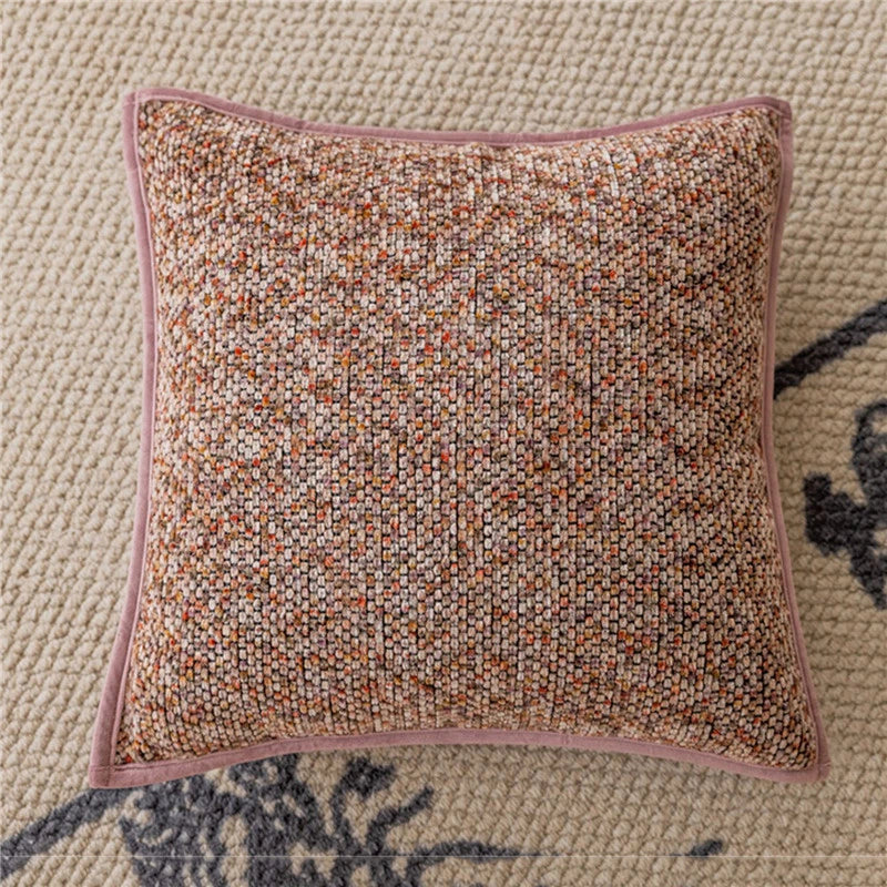 20x20in Luxury Chenille Throw Pillow Covers Sofa Bed Cushion Case Zip Closure