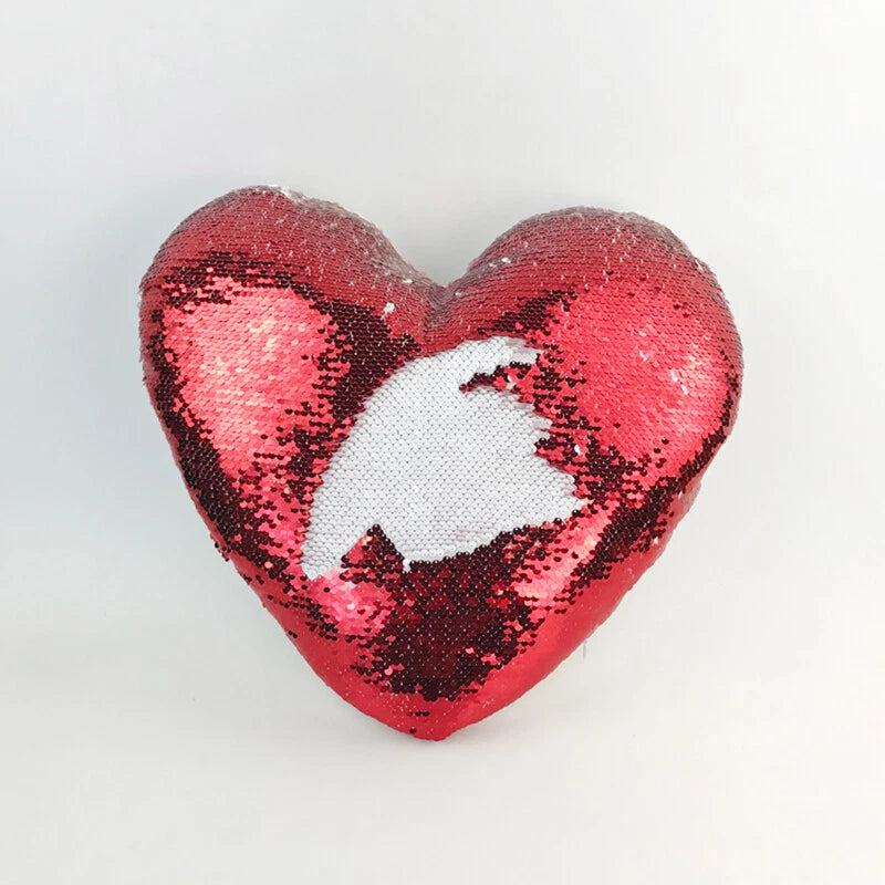 Sublimation Blank Reversible Sequin Pillow Case Cushion Cover for Home Sofa Car