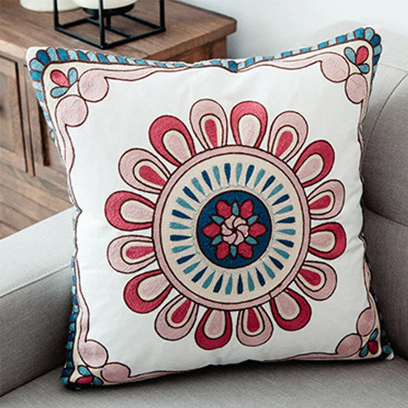 Boho Cushion Cover Bohemian Throw Pillow Case Ethnic Sofa Bed Embroidery NEW