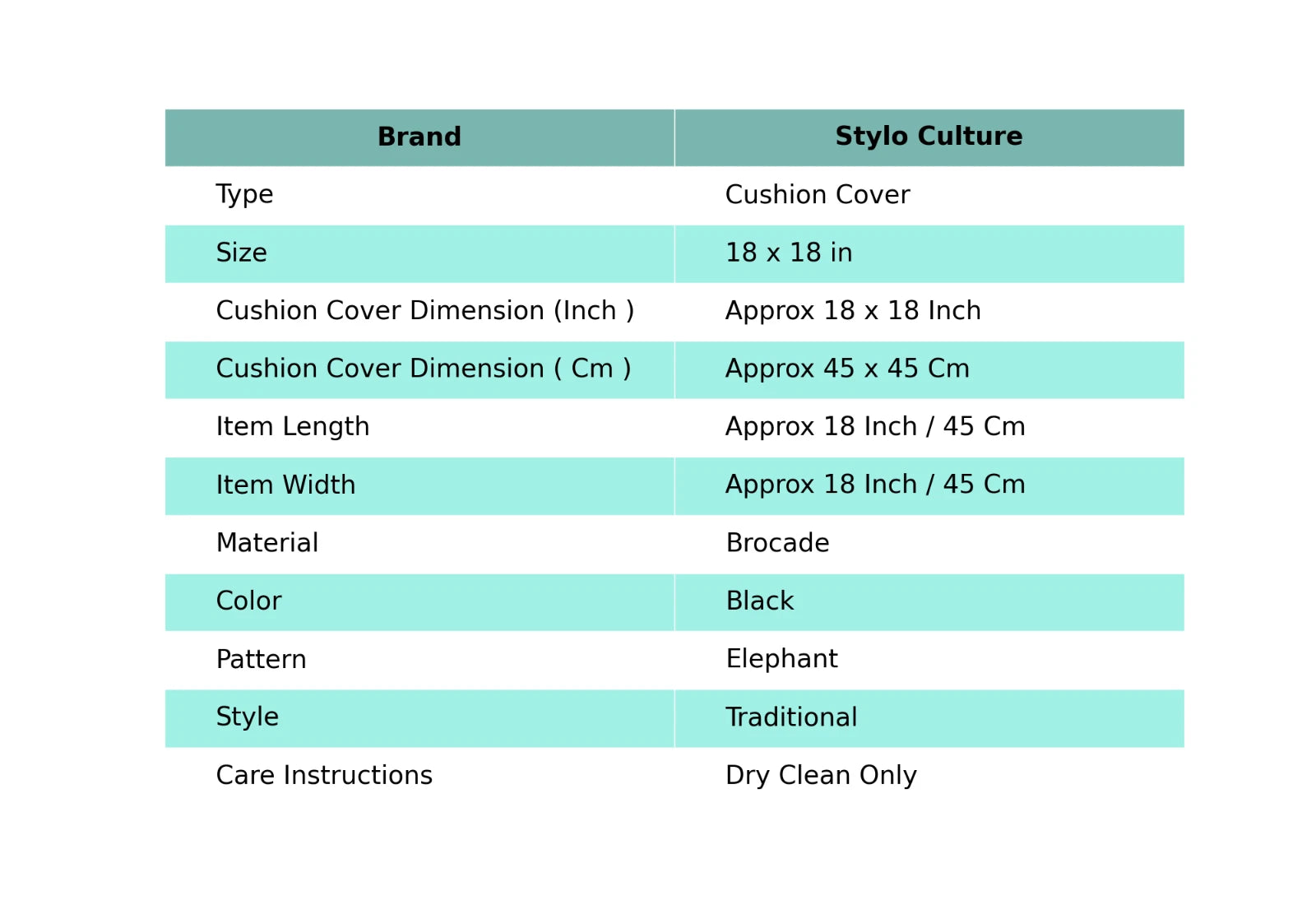 Home Decor 18 x 18 in Cushion Cover Brocade Jacquard Bohemian Pillow Case