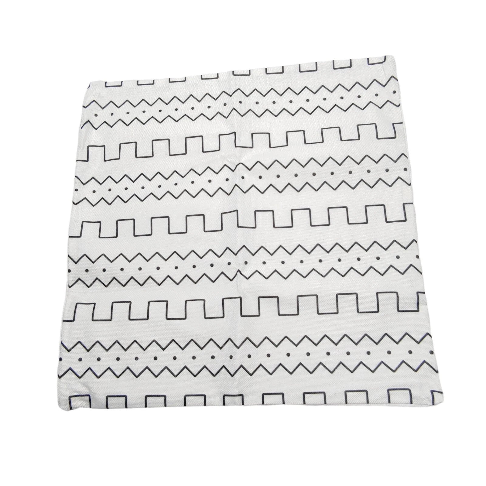 Decorative Throw Pillow Covers Set of 4 Black White for Cushions Sofa Bed 17x17"