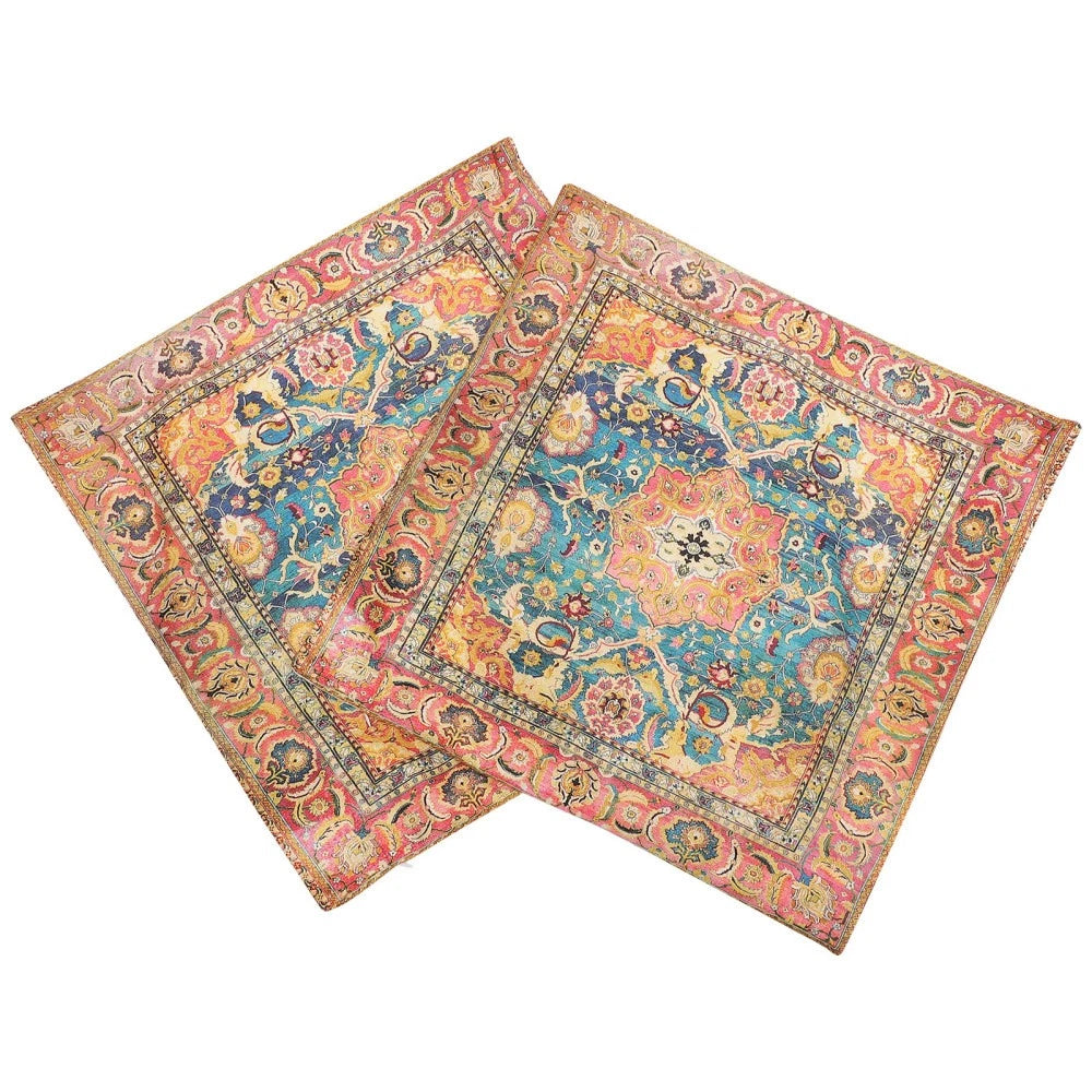 2 Pcs Pillow Case Square Cases Cushion Cover Boho Style Sofa Bed