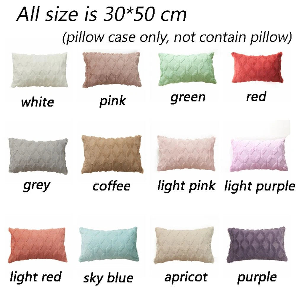 For Livingroom,Bed Plush Home Textile Pillow Case Cushion Cover Sofa Decor