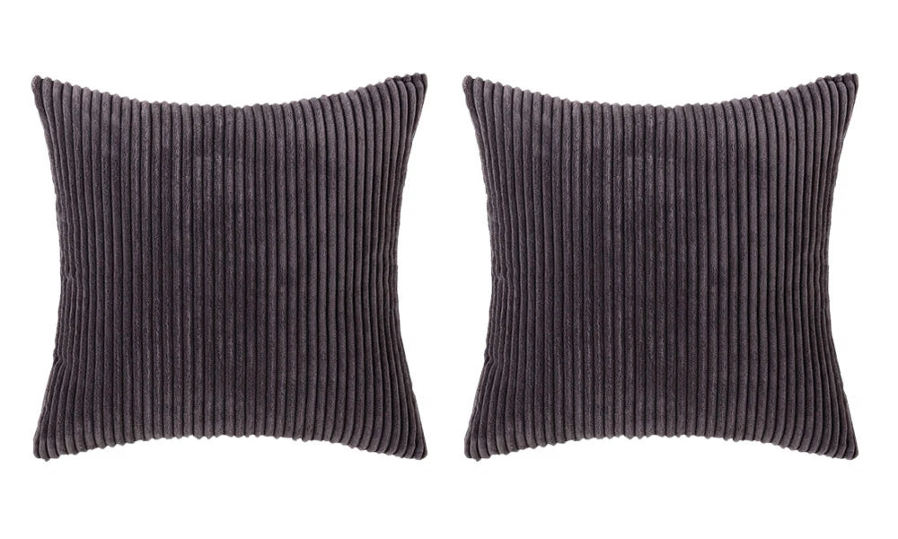 Striped Velvet Cushion Covers – Soft Decorative Pillowcases for Sofa & Bed