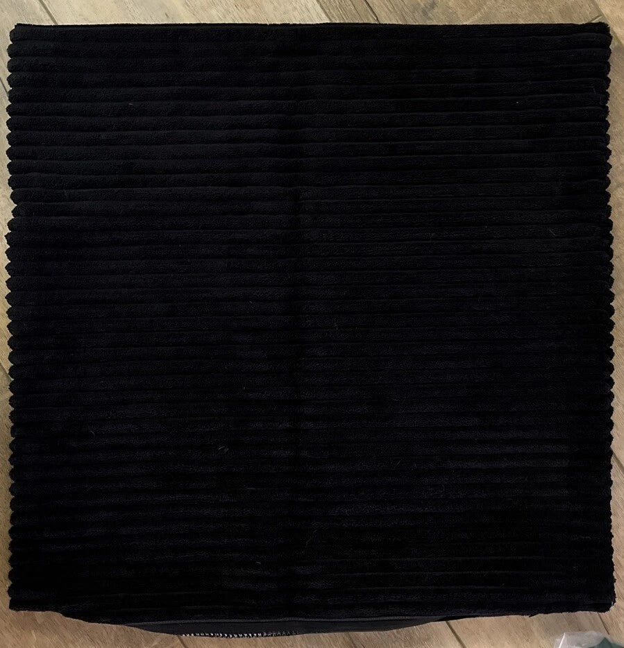 (4) Jumbo 18x18 Black Cord Cushion Cover Soft Feel Pillow Case Sofa Bed FREE SHP