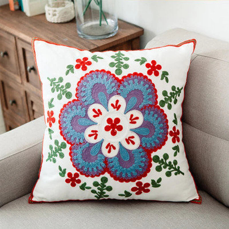 Boho Cushion Cover Bohemian Throw Pillow Case Ethnic Sofa Bed Embroidery NEW