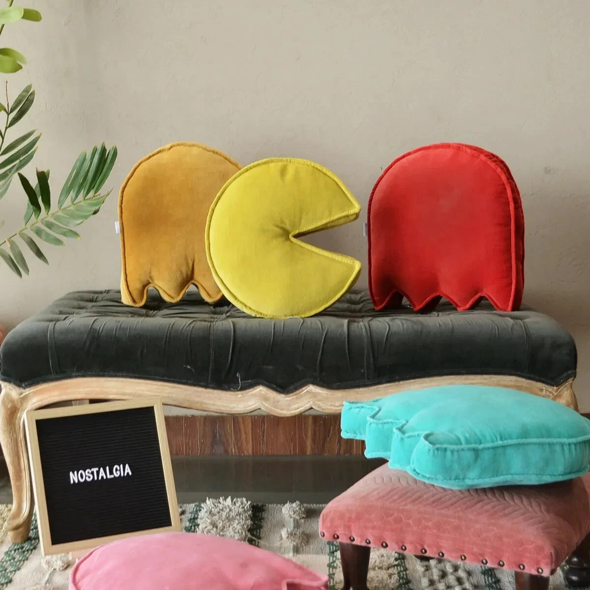 Velvet Pack Man Inspired Cushion