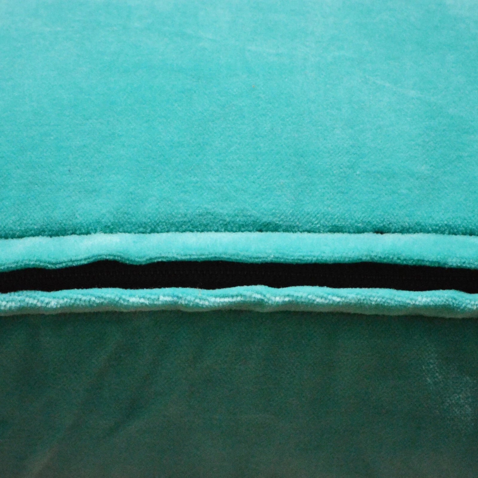 Set of 2 Aqua Velvet Cushion Covers 20x20" | Soft Pillow Cases for Sofa/Bed