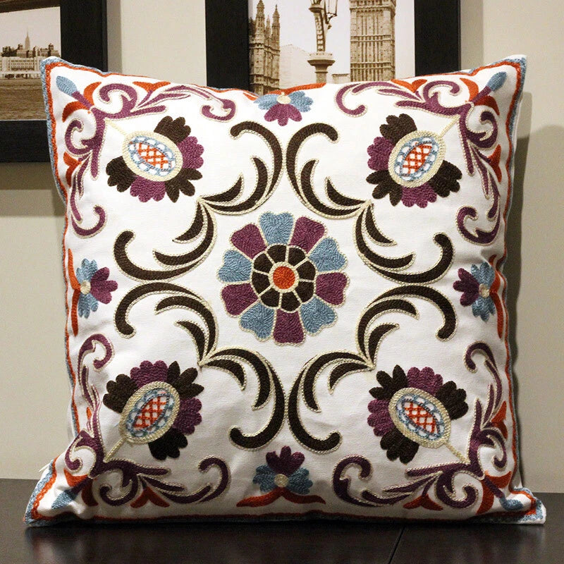 Boho Cushion Cover Bohemian Throw Pillow Case Ethnic Sofa Bed Embroidery NEW