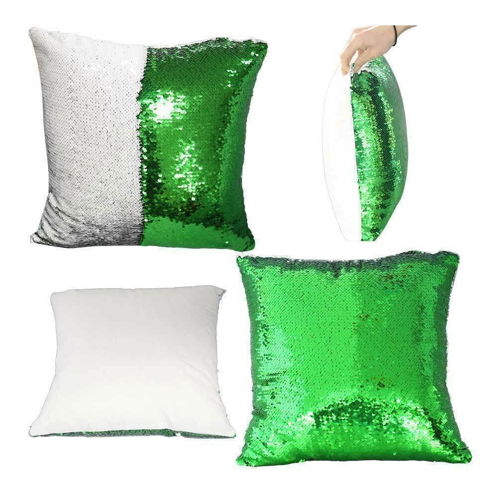 10Pcs Blank Reversible Sequin Pillowcase Home Sofa Car Decor for Sublimation New