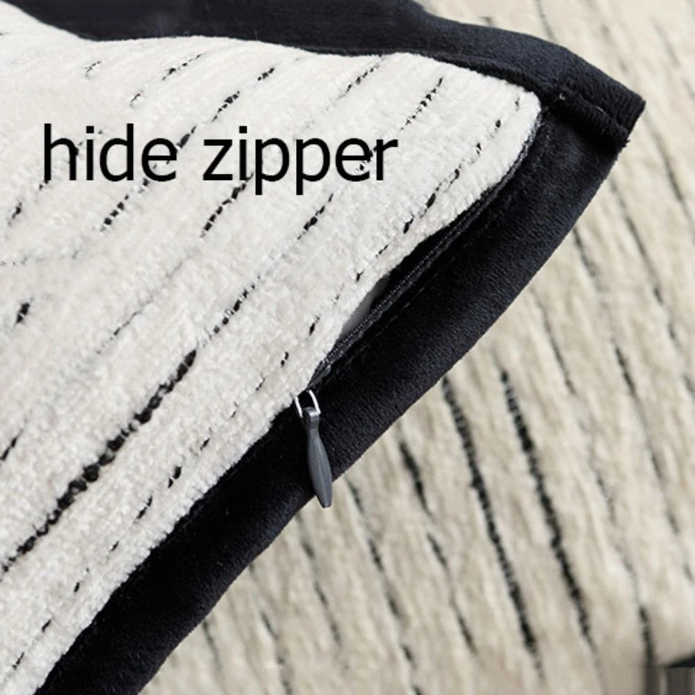 Cushion Cover Striped Jacquard Pillowcase Living Room Sofa With Pillow Covers