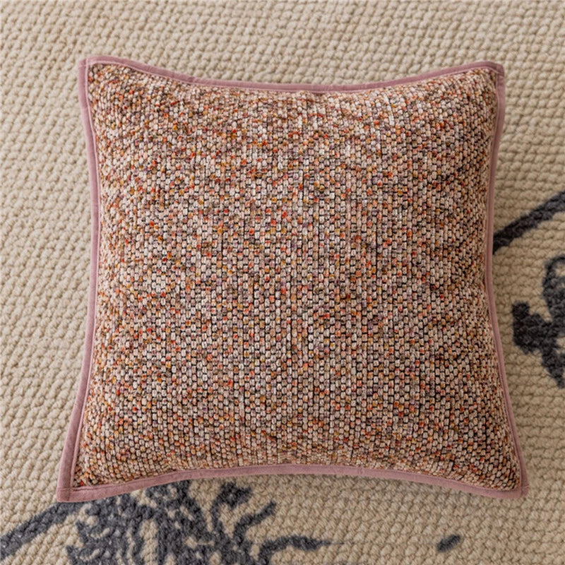 20x20in Chenille Fabric Throw Pillow Covers Sofa Bed Cushion Cover Case With Zip