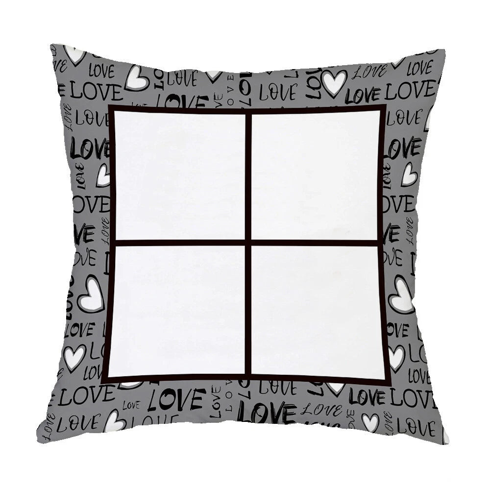 DIY Love Gift Sofa Bed Polyester Soft Cushion Cover Sublimation Blank Home Decor