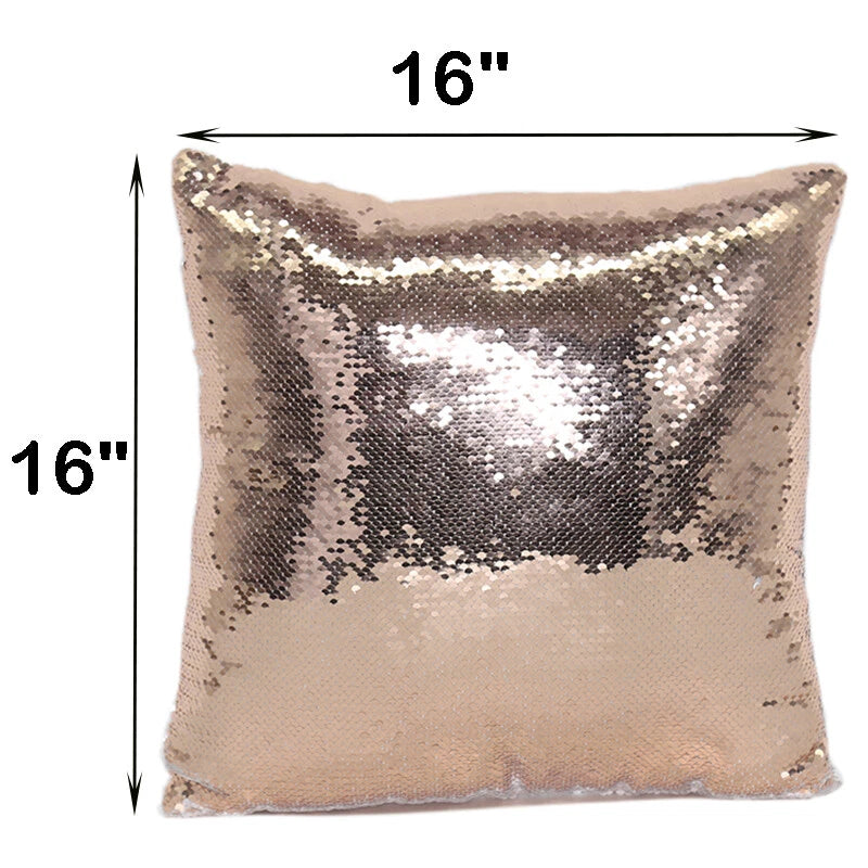 New Sublimation Blank Reversible Sequin Magic Pillowcase Home Sofa Car Decor