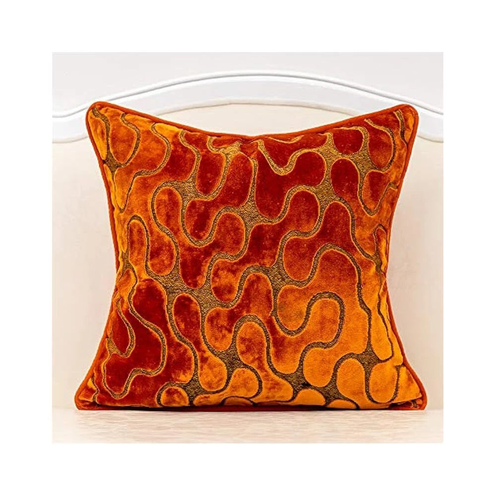 Decorative Velvet Pillow Cover 18", Zippered, For Sofa, Bed, or Living Room