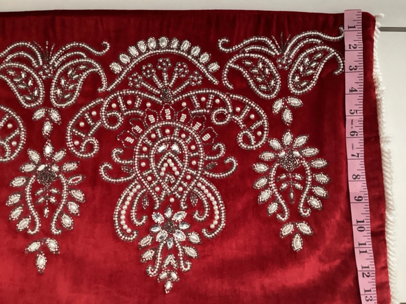 Blinged Cover Throw Sofa Bed Pillow Faux Pearls Diamonds Beads Pillowcase