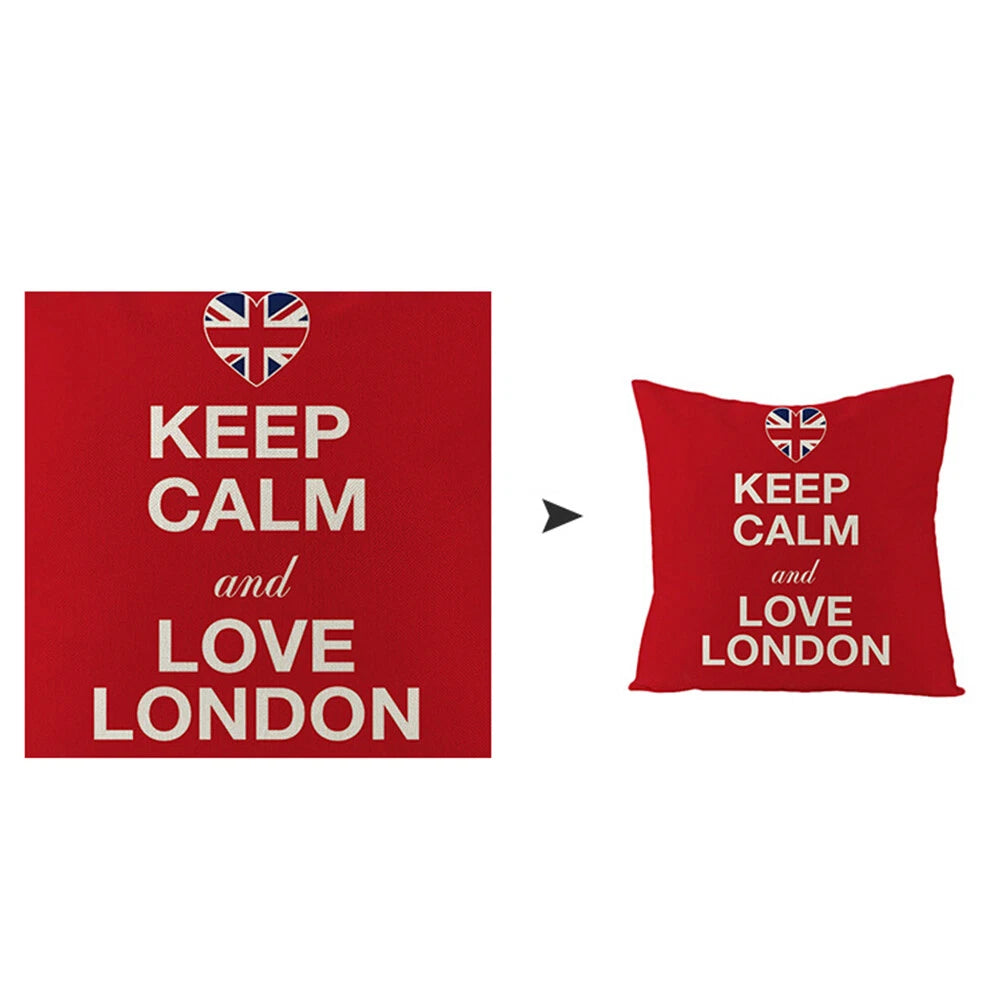 British Flag Linen Pillow Covers-Throw Pillow Cases Cushion Covers for Sofa Bed