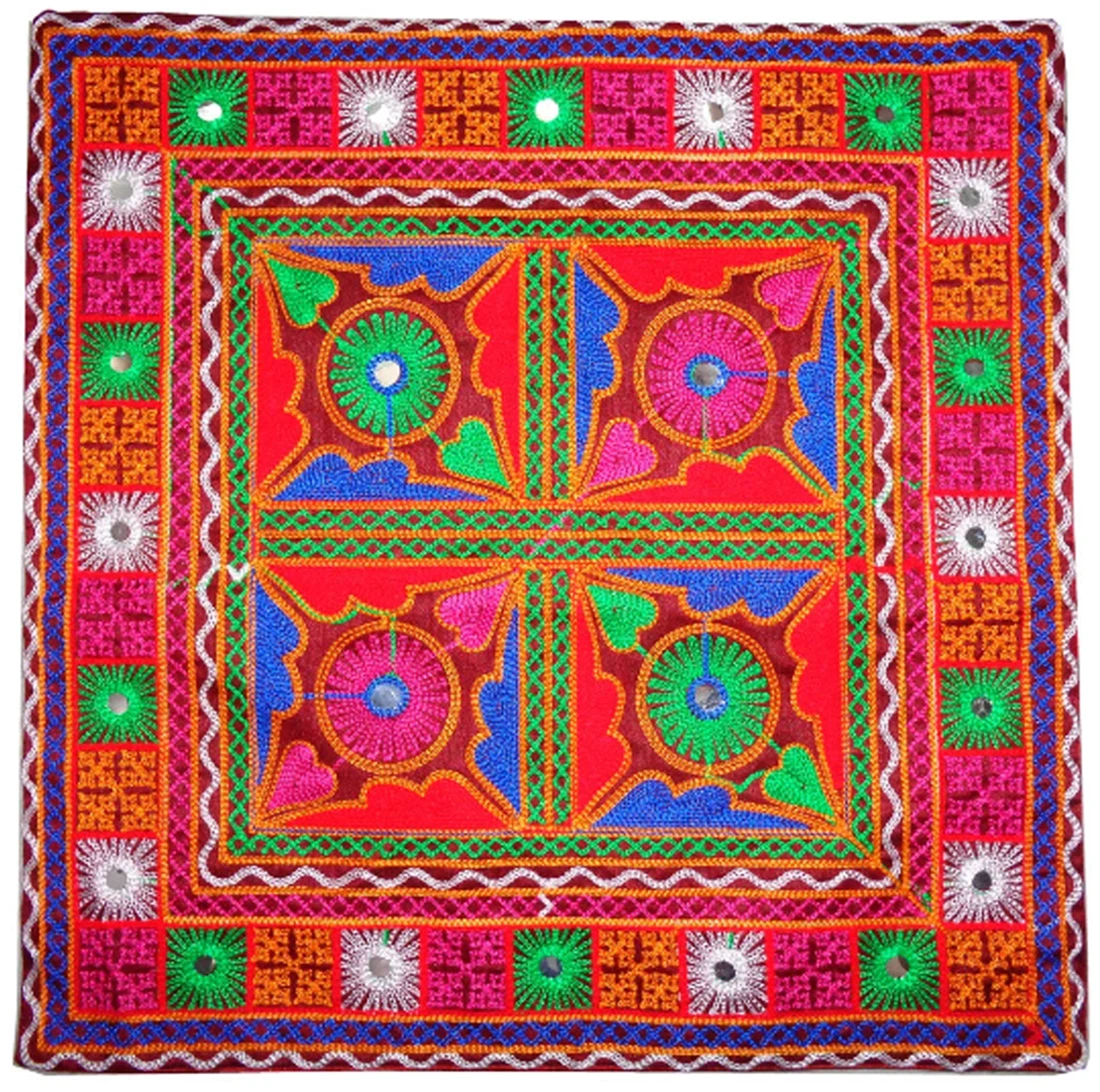 Boho Cushion pillow cases decorative cover sofa throw cotton Ari work Embroidery