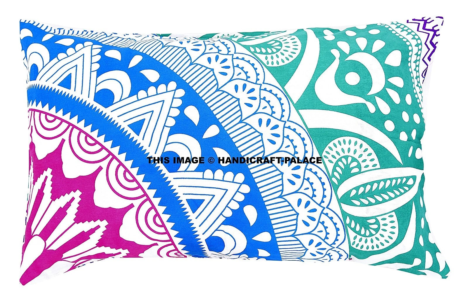 Ombre Mandala Printed Cotton Pillow Case Cover Home Sofa Decor Bed Decorative