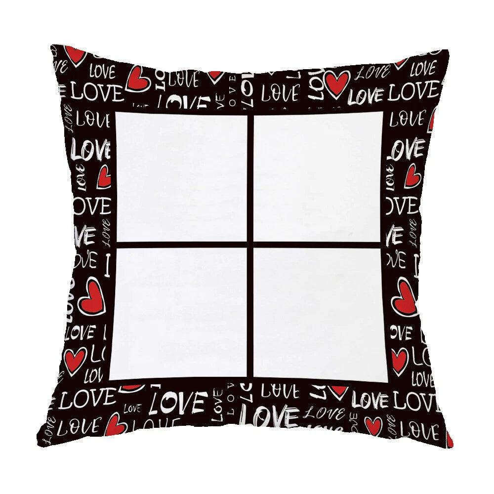 DIY Love Gift Sofa Bed Polyester Soft Cushion Cover Sublimation Blank Home Decor