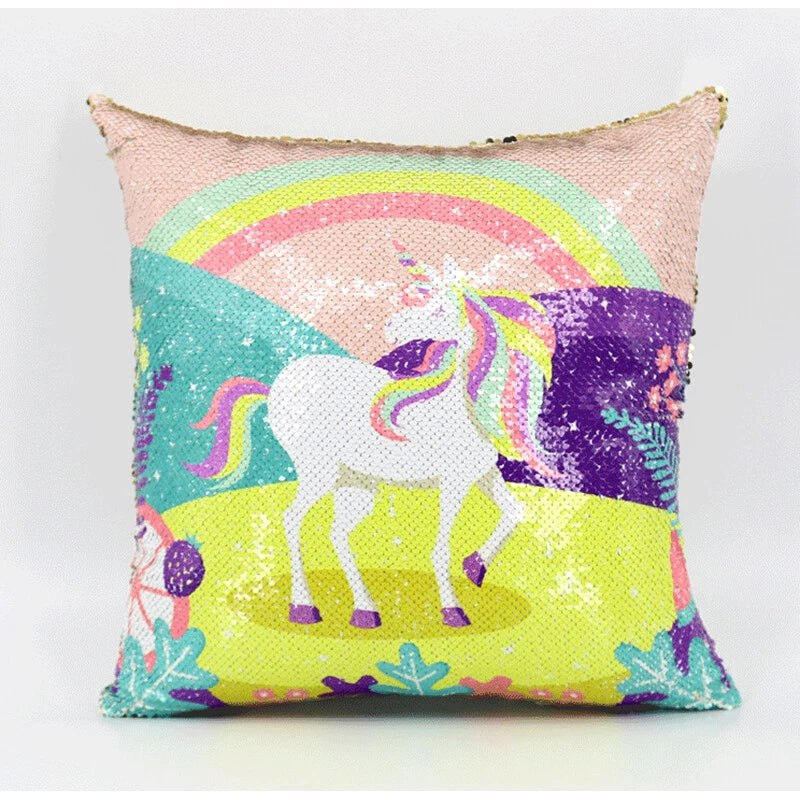 10Pcs Blank Reversible Sequin Pillowcase Home Sofa Car Decor for Sublimation New