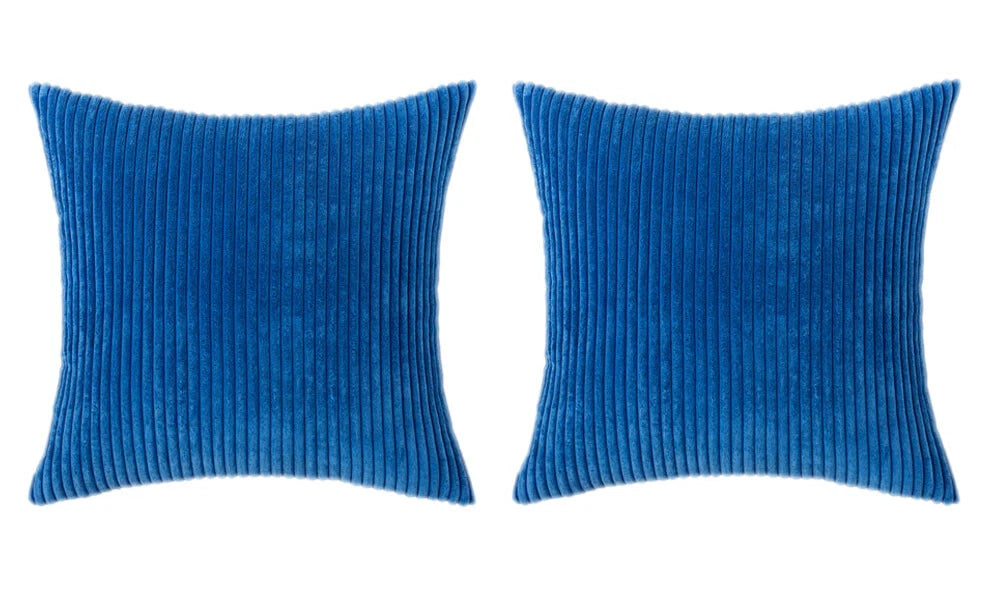 Striped Velvet Cushion Covers – Soft Decorative Pillowcases for Sofa & Bed