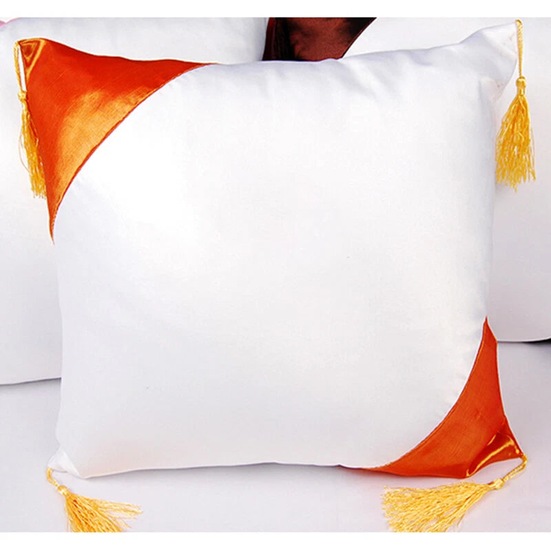 4Pcs 16"x16" Sublimation Blank Throw Pillow Case Cover for Sofa Bed Car Decor