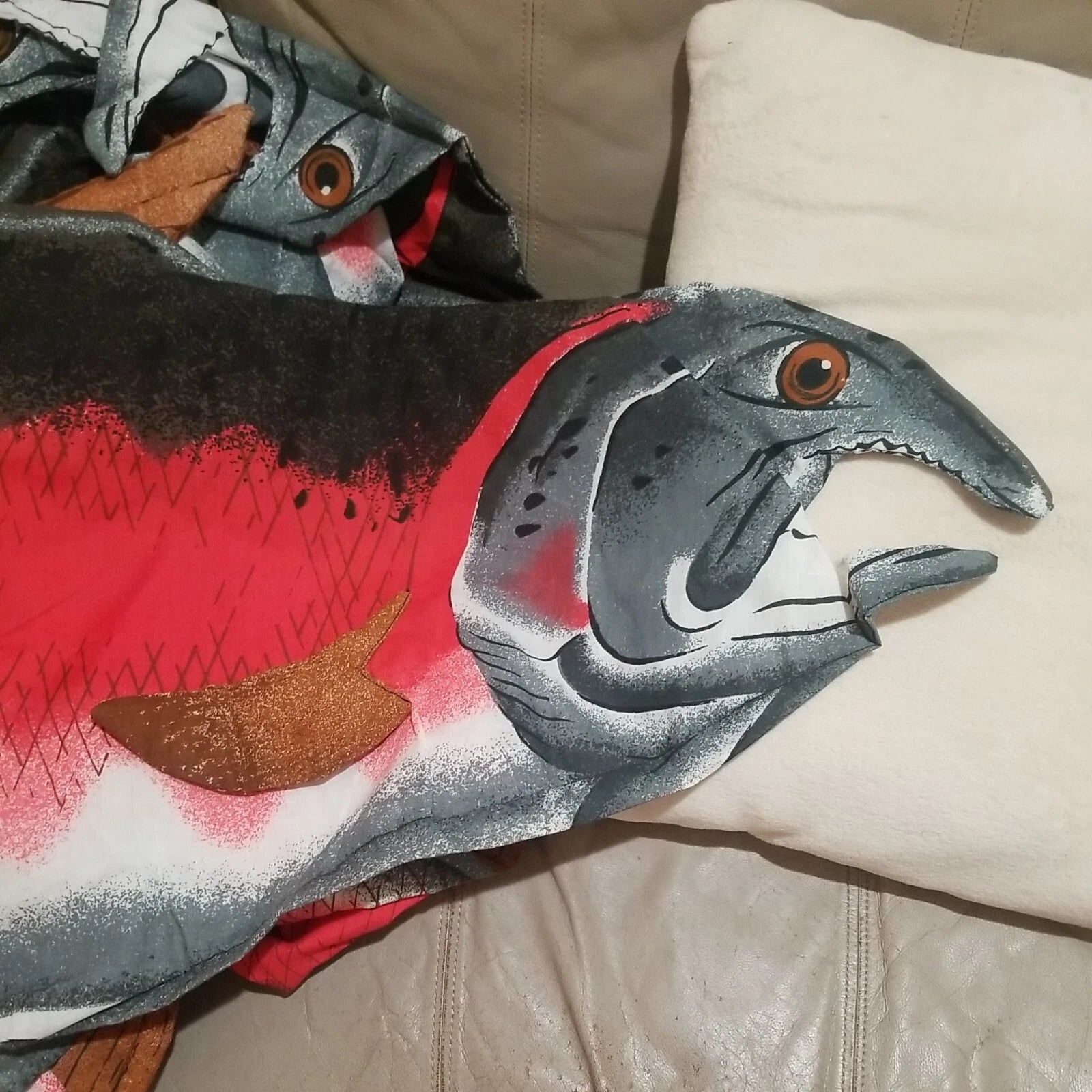 New Plush 3d Shape Fish Pillow Sofa Cushion Pillow cover 20 x 54 in