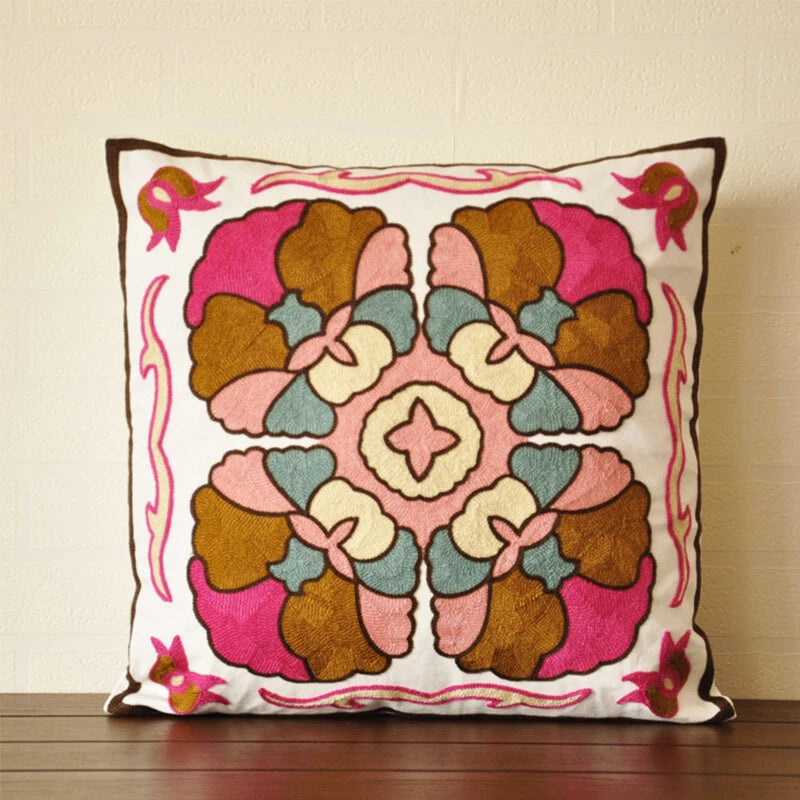 Boho Cushion Cover Bohemian Throw Pillow Case Ethnic Sofa Bed Embroidery NEW