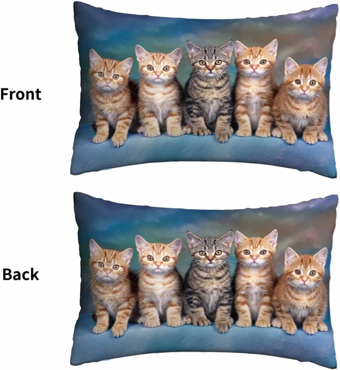 Cushion Cover Cute Kitten Cat,Pillow Case for Bed Couch Sofa Office Decor 20X30